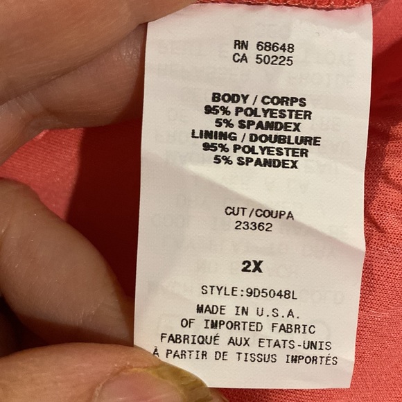 ABS Coral Pink Textured Fit and Flare Dress - Picture 9 of 10